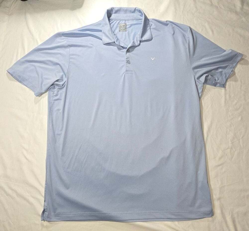 Callaway Opti-Dri Golf Polo Shirt Size XL Light Blue Performance
